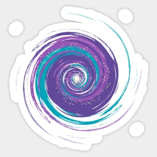 Colorful swirl in purple and blue color Sticker